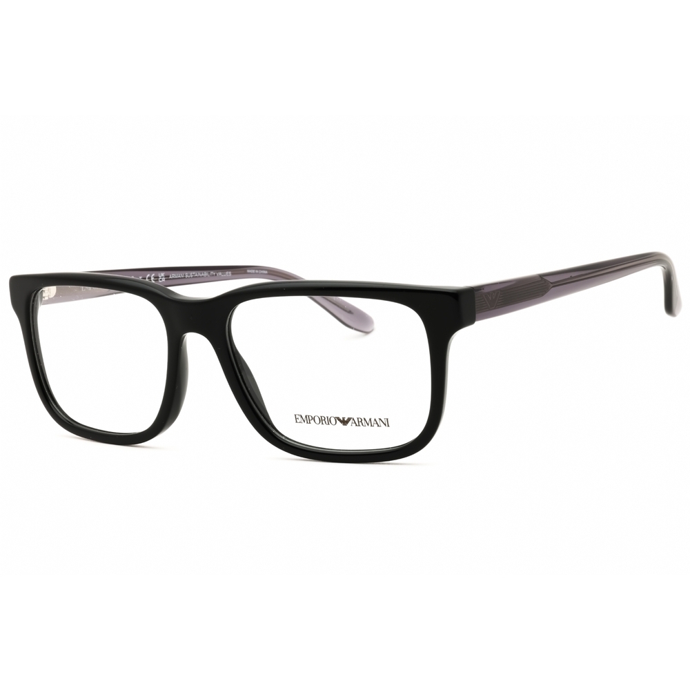 Emporio Armani EA3218 Eyeglasses Black Acetate Rectangle